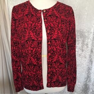 Basic Editions Button down Cardigan in Red and black design size M